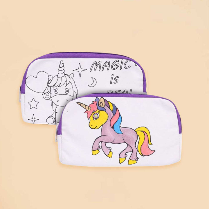 Pre Marked Pouch Unicorn MDF Wood DIY Kit