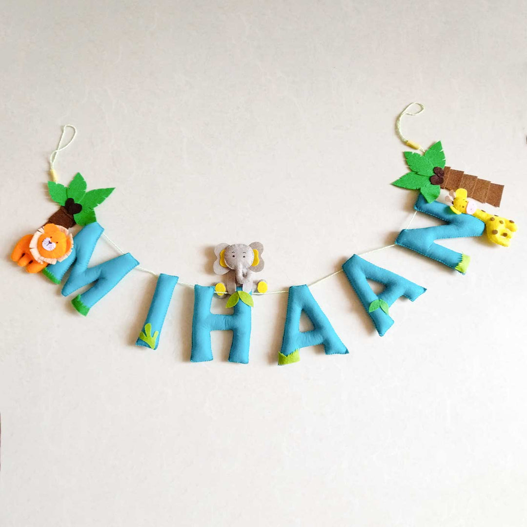 Personalized Jungle Theme Felt Bunting