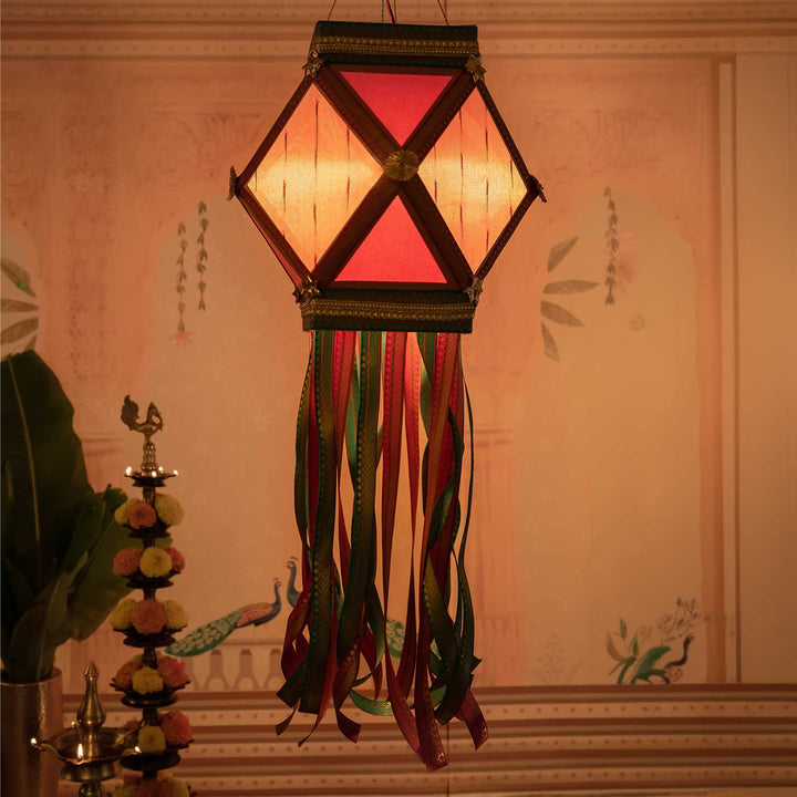 Paithani Handmade Decorative Raghu Akash Kandil/Lantern