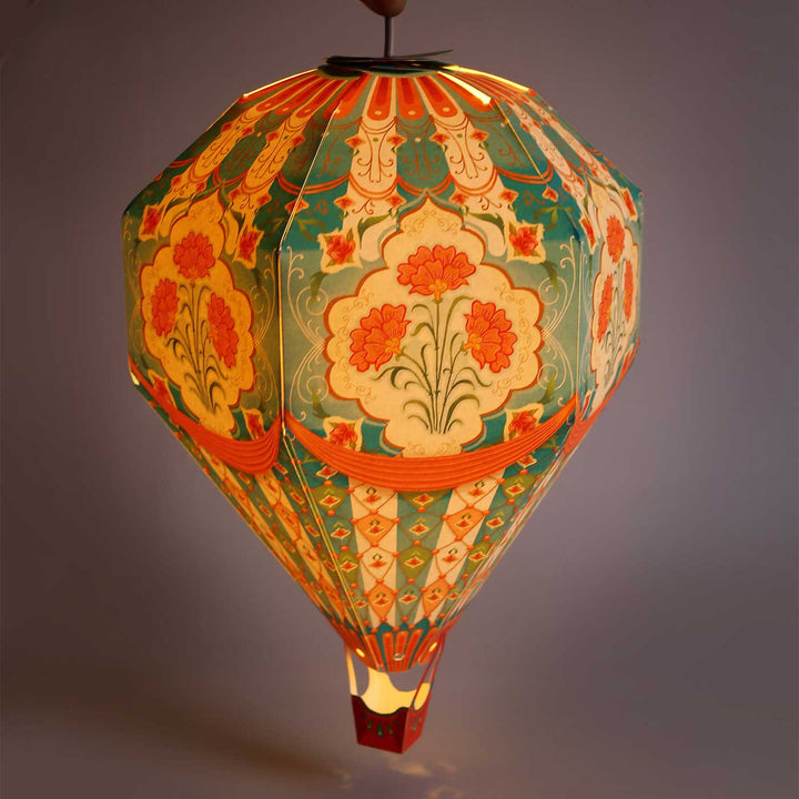 Handmade Printed Big Blue Hot Air Balloon Design DIY Lampshade