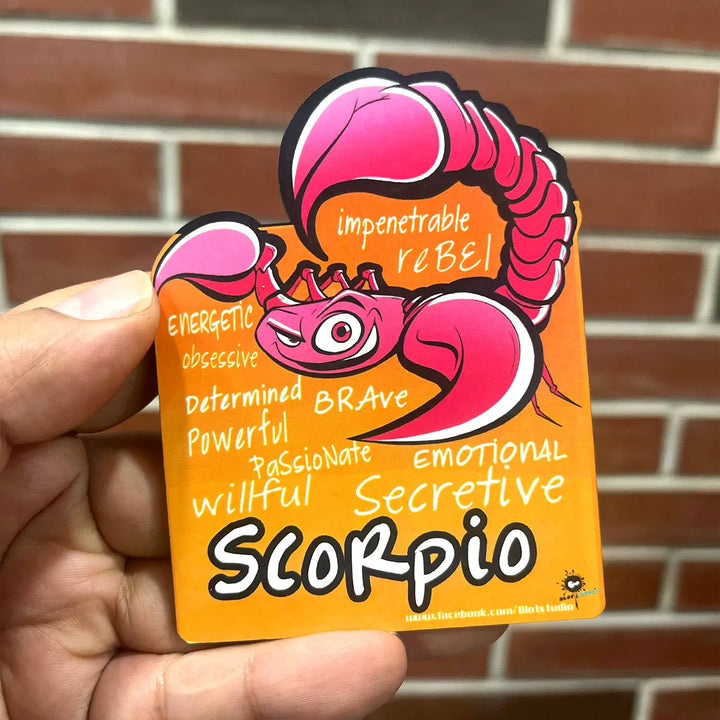 Printed Scorpio Zodiac Sign MDF Wood Fridge Magnet