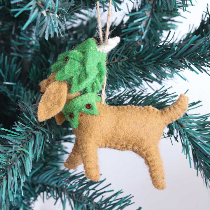 Coco The Spaniel Felt Ornament For Christmas Tree Decoration