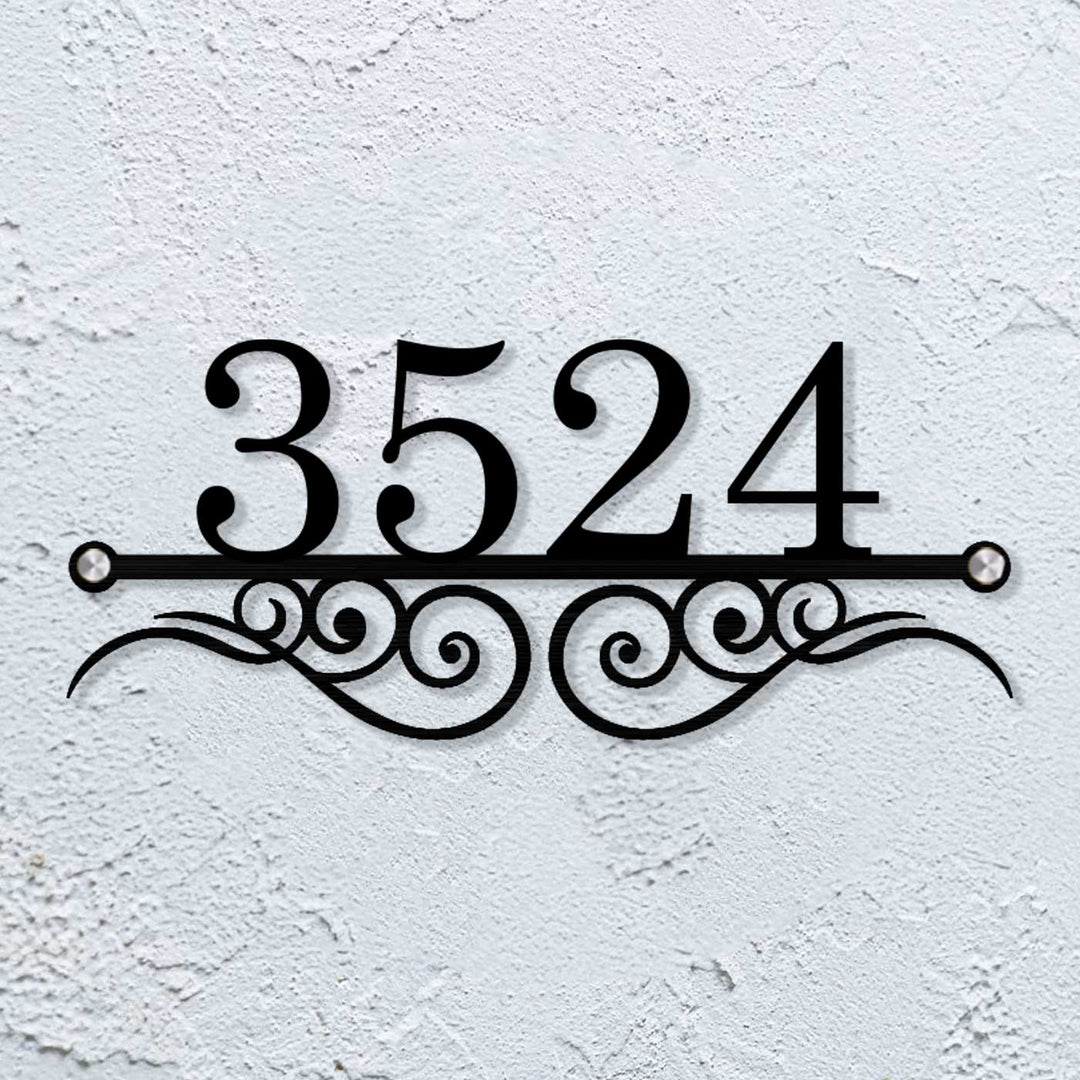 Personalized Laser Cut Elegant Design Steel Name Plate