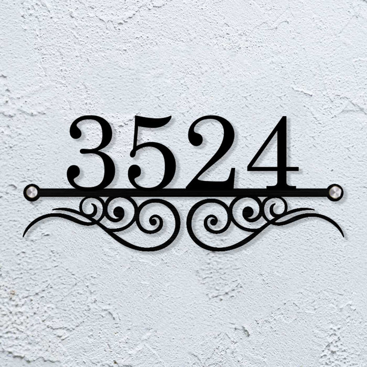 Personalized Laser Cut Elegant Design Steel Name Plate