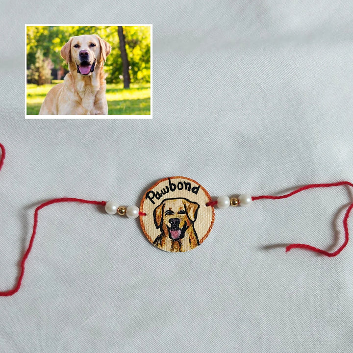 Photo Personalized Hand-Painted Round Caricature Rakhi