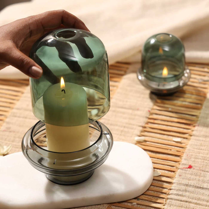 Durable Dome Shaped Glass Candle Holder