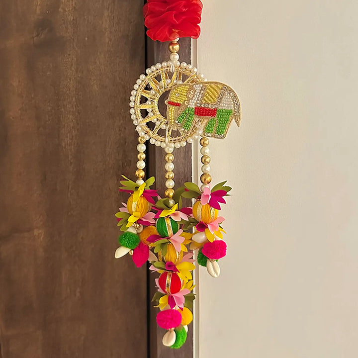 Handmade Decorative Floral Elephant Hanging