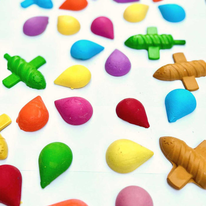 Handmade Non-Toxic Holi Theme Based Crayons | Set Of 12