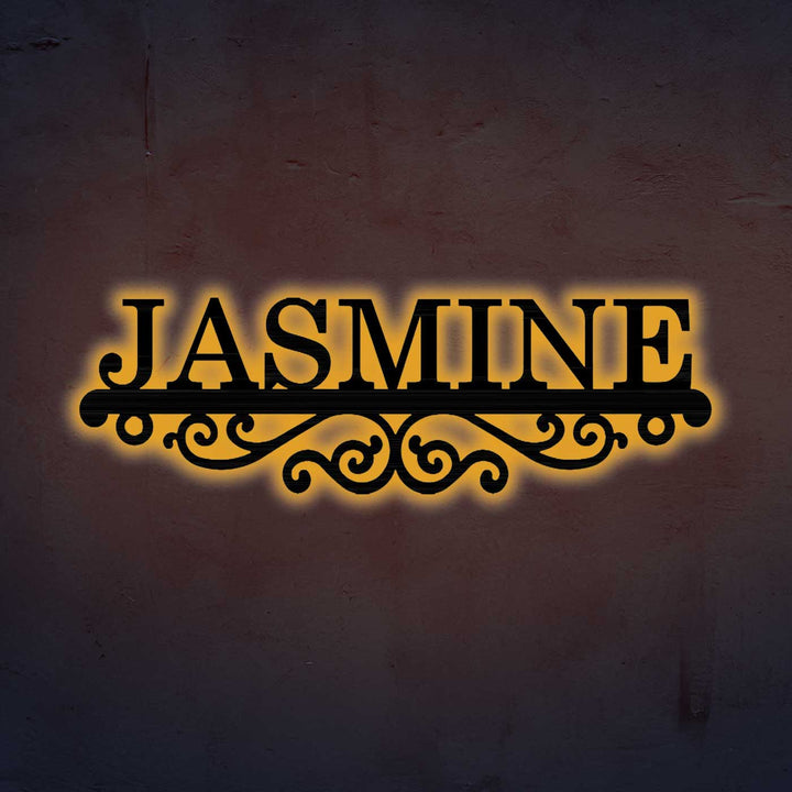 Personalized Laser Cut Minimal Design Steel Name Plate