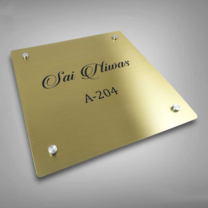 Personalized Weatherproof Classic Square Stainless Steel Name Plate