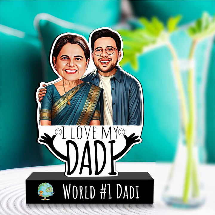 Photo Personalized "World’s #1 Dadi" MDF Wood Caricature Cutout