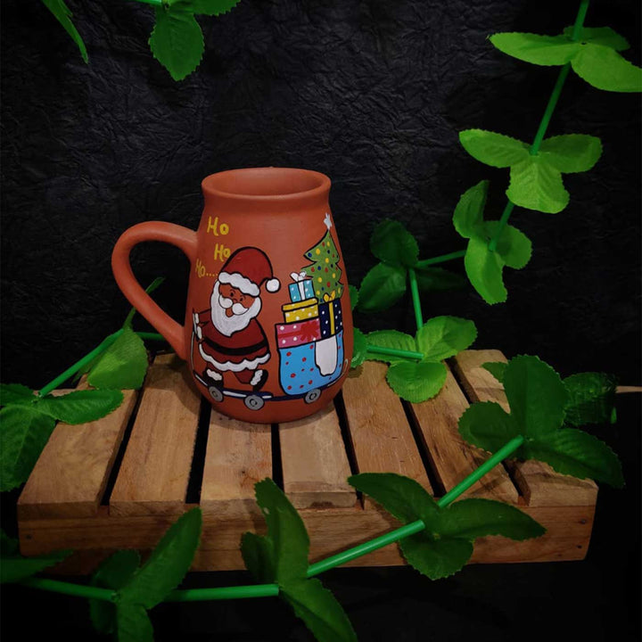 Hand-Painted Santa Terracotta Mugs | Secret Santa Gift Ideas