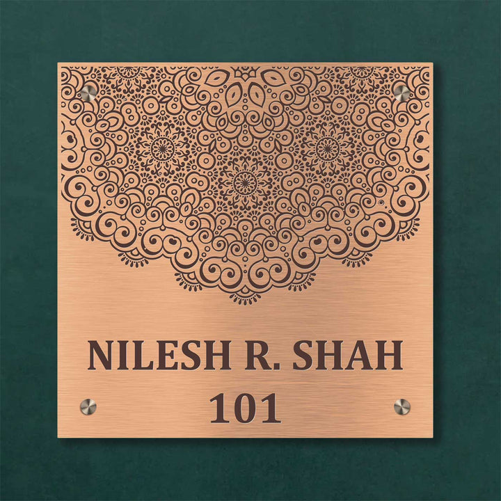 Personalized Engraved Square Stainless Steel Name Plate