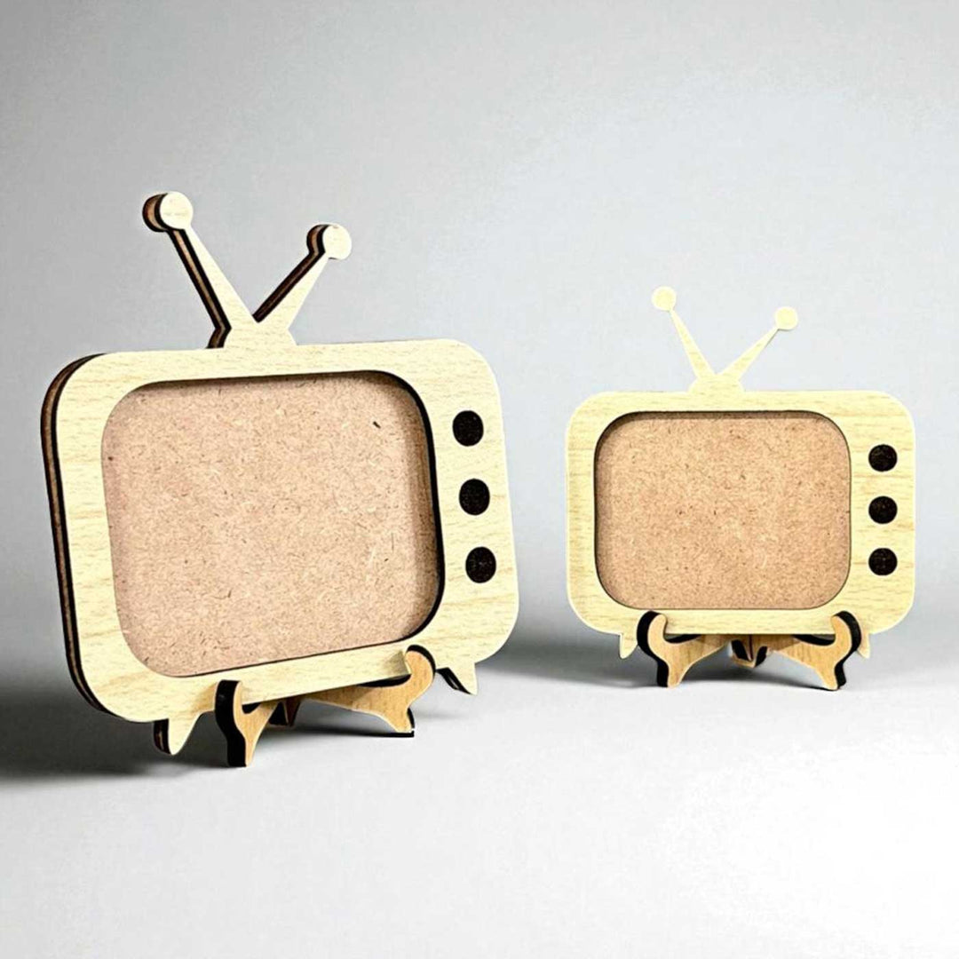 2 Pc | Photo Personalized TV Theme MDF Wood Photo Frame