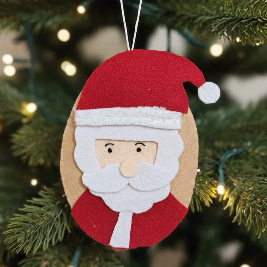 Handmade Santa Felt Ornament For Christmas Tree Decoration