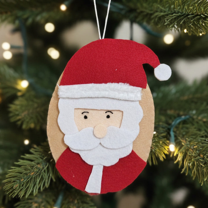 Handmade Santa Felt Ornament For Christmas Tree Decoration