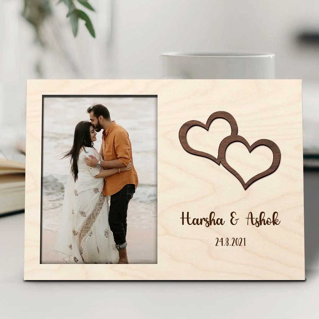 Photo Personalized Wooden Love Frame For Couples | Anniversary/Wedding Gifting Ideas
