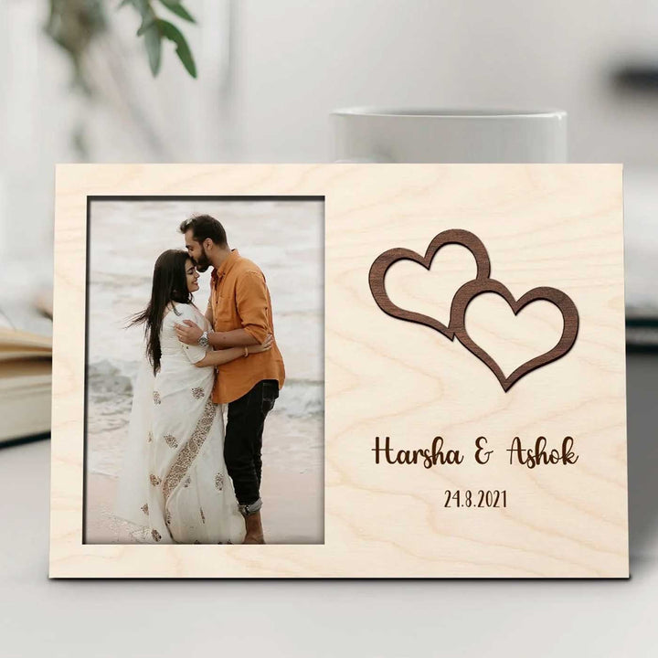 Photo Personalized Wooden Love Frame For Couples | Anniversary/Wedding Gifting Ideas