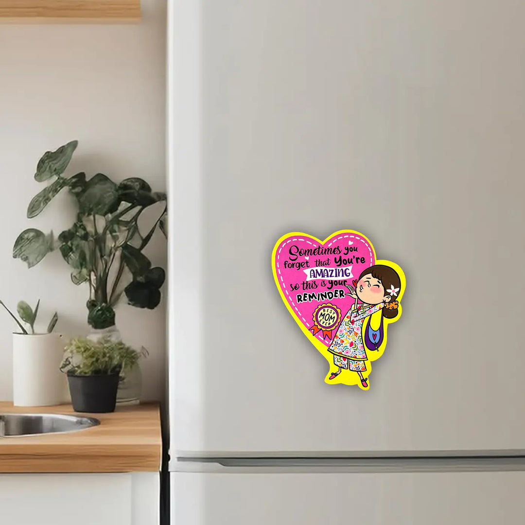 Printed Amazing Mom Theme MDF Wood Fridge Magnet