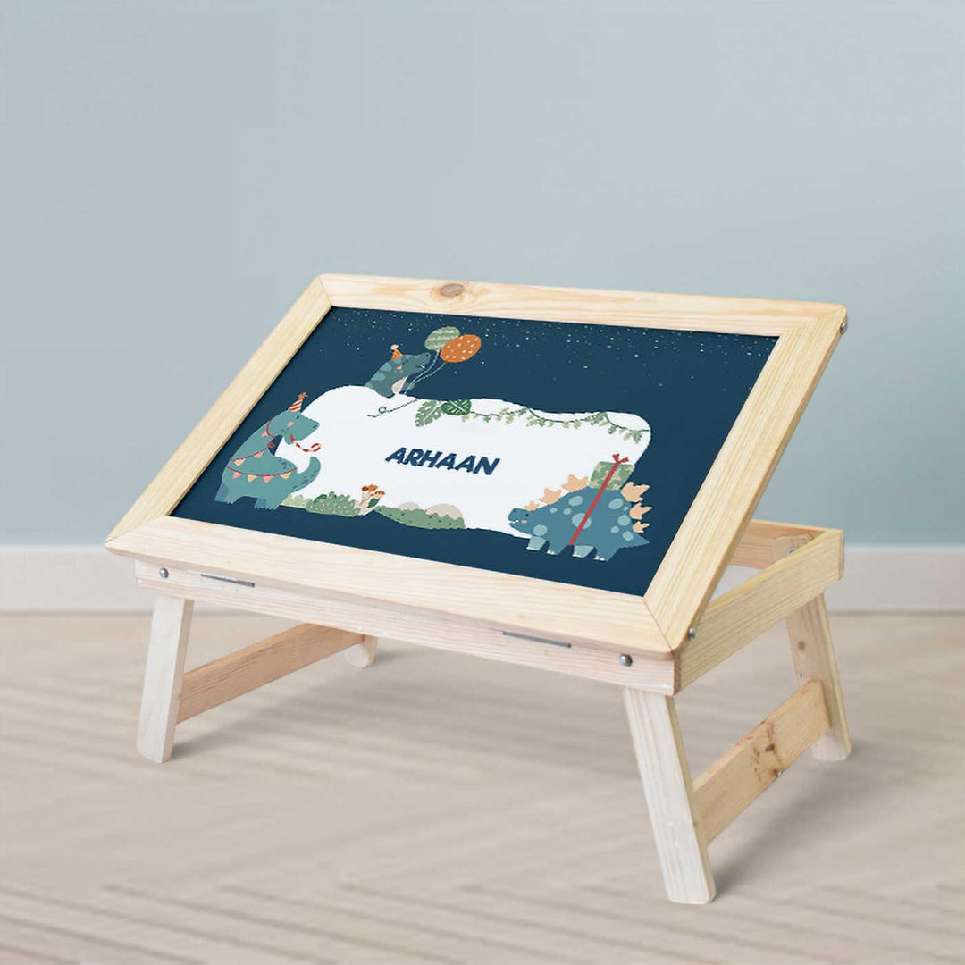 Personalized Dino Party Theme Wooden Foldable Desk