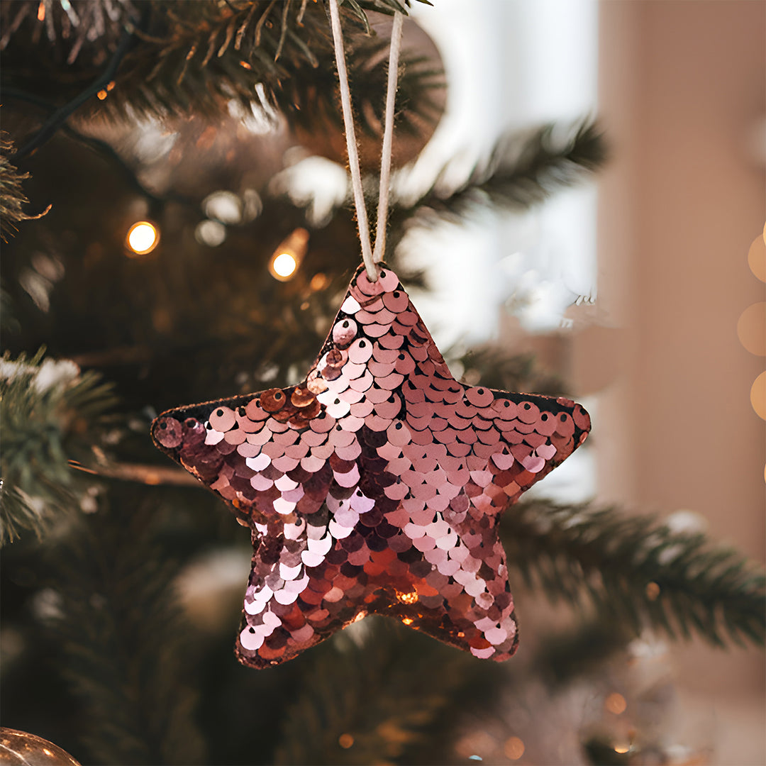 Handmade Sequin Star Ornament For Christmas Decoration