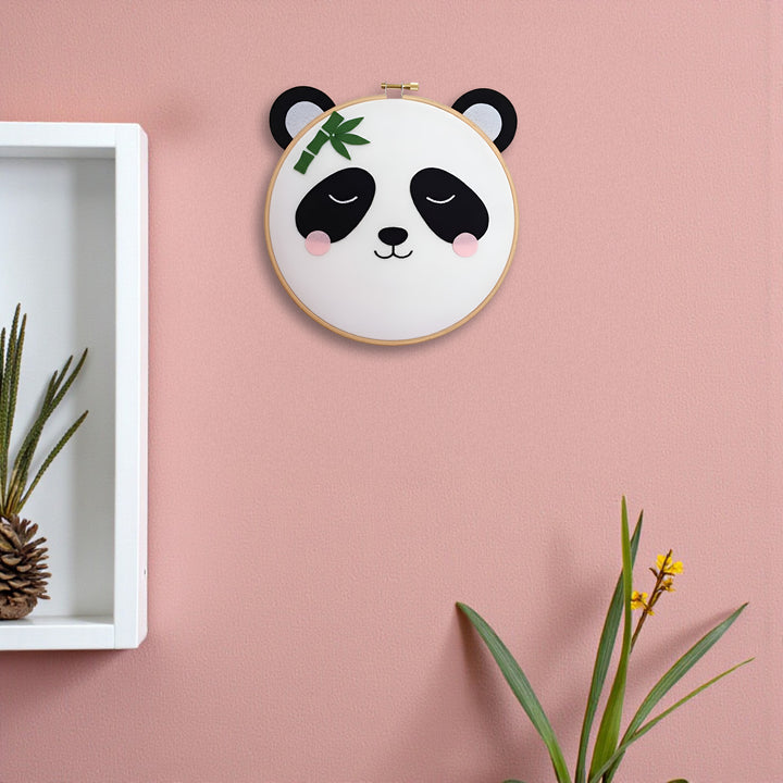 Handmade Panda Theme Felt Wall Hoop