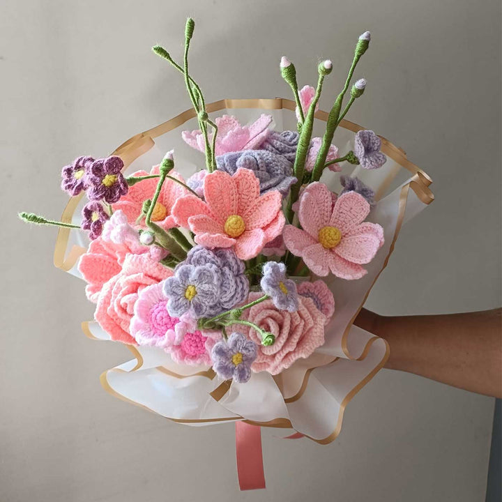 Handmade Crochet Multiflower Bridal Bouquet