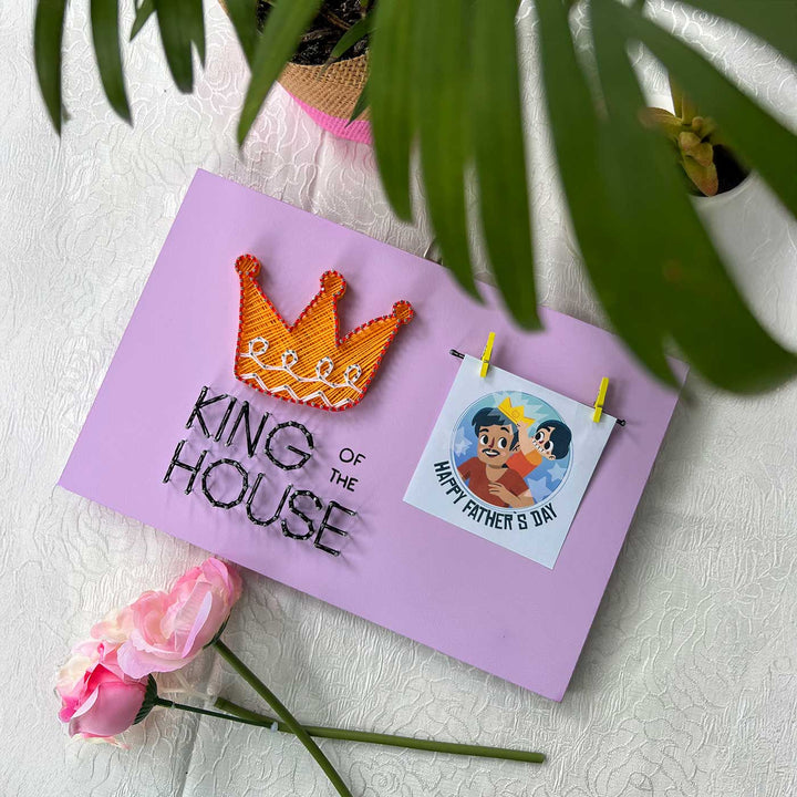 Personalized Handmade String Art King Of The House Wooden Decorative Plaque For Fathers