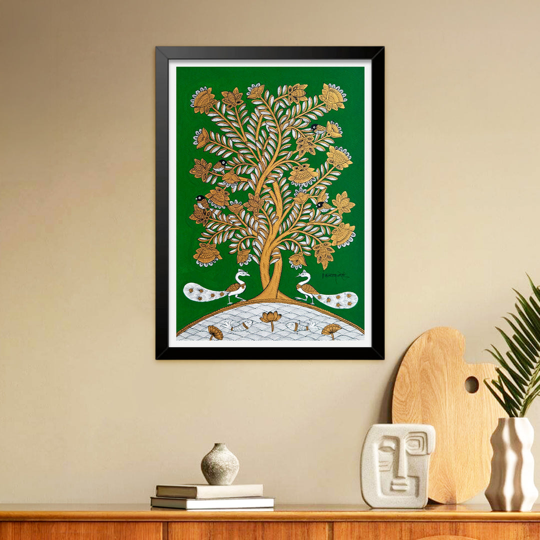 14.5 X 18.5 Inch | Tree Of Life Paper Phad Painting