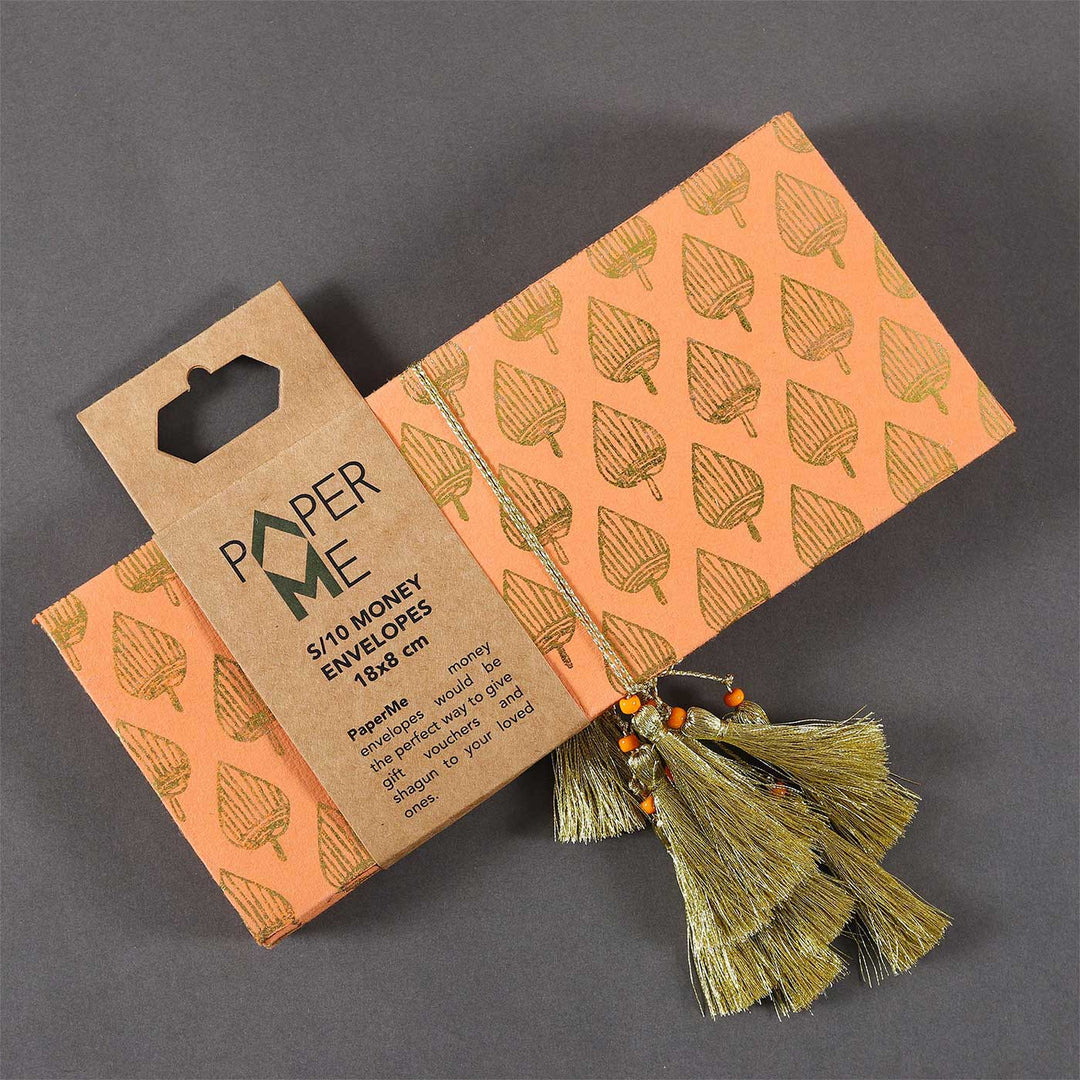 Personalized Handmade Paan Paper Envelopes | Set Of 30