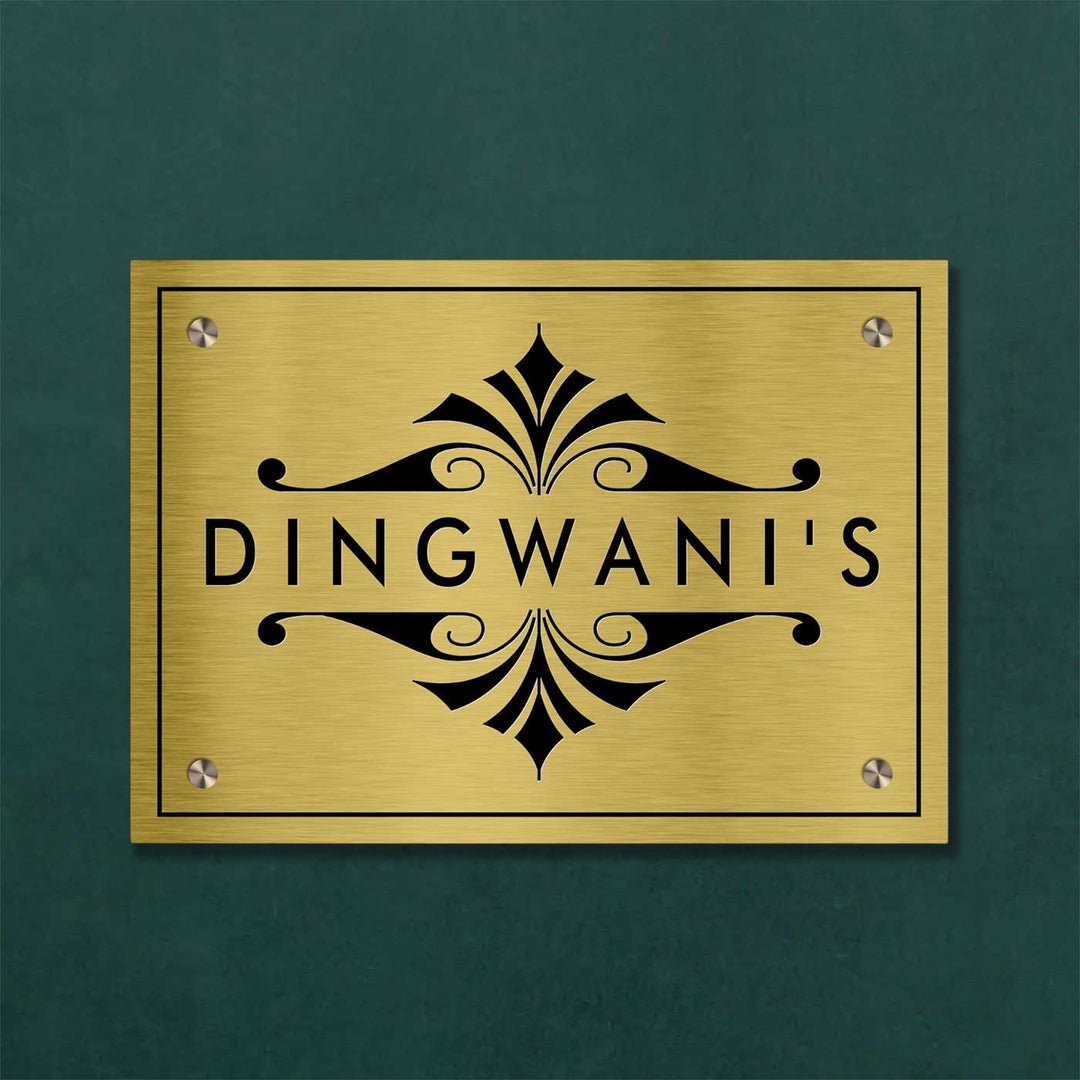 Personalized Engraved Minimalist Stainless Steel Name Plate