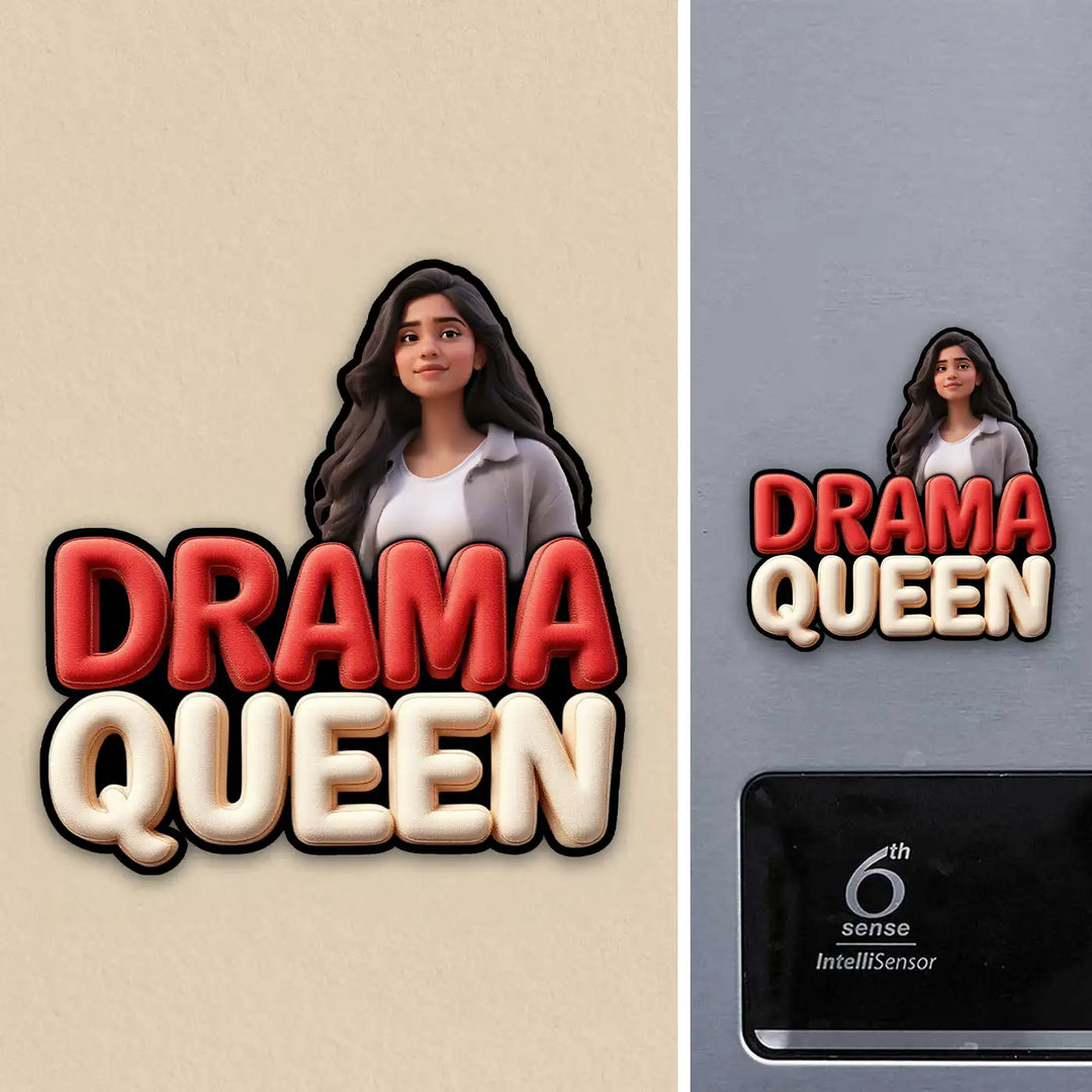 Photo Personalized "Drama Queen" Acrylic Fridge Magnet