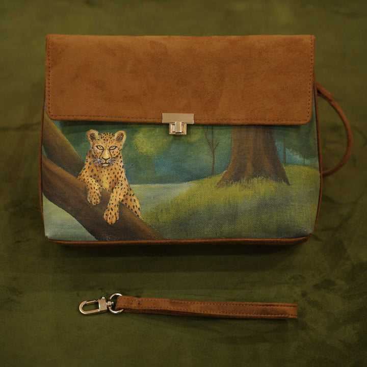 Hand-Painted Free & Fierce Shoulder Bag