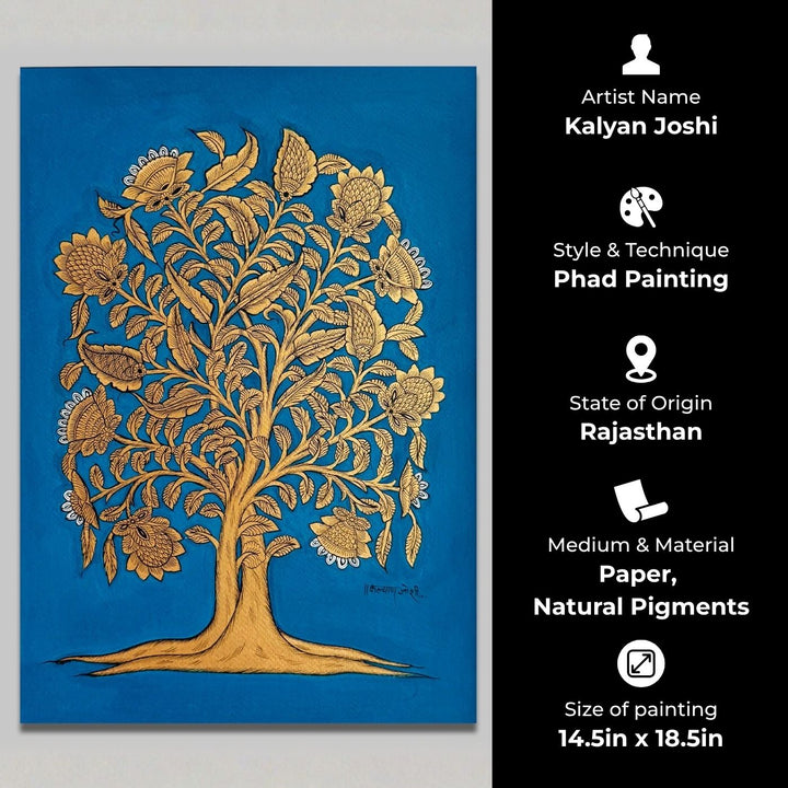 14.5 X 18.5 Inch | Tree Of Life Paper Phad Painting