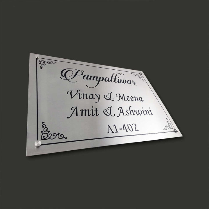 Personalized Engraved Classic Stainless Steel Name Plate