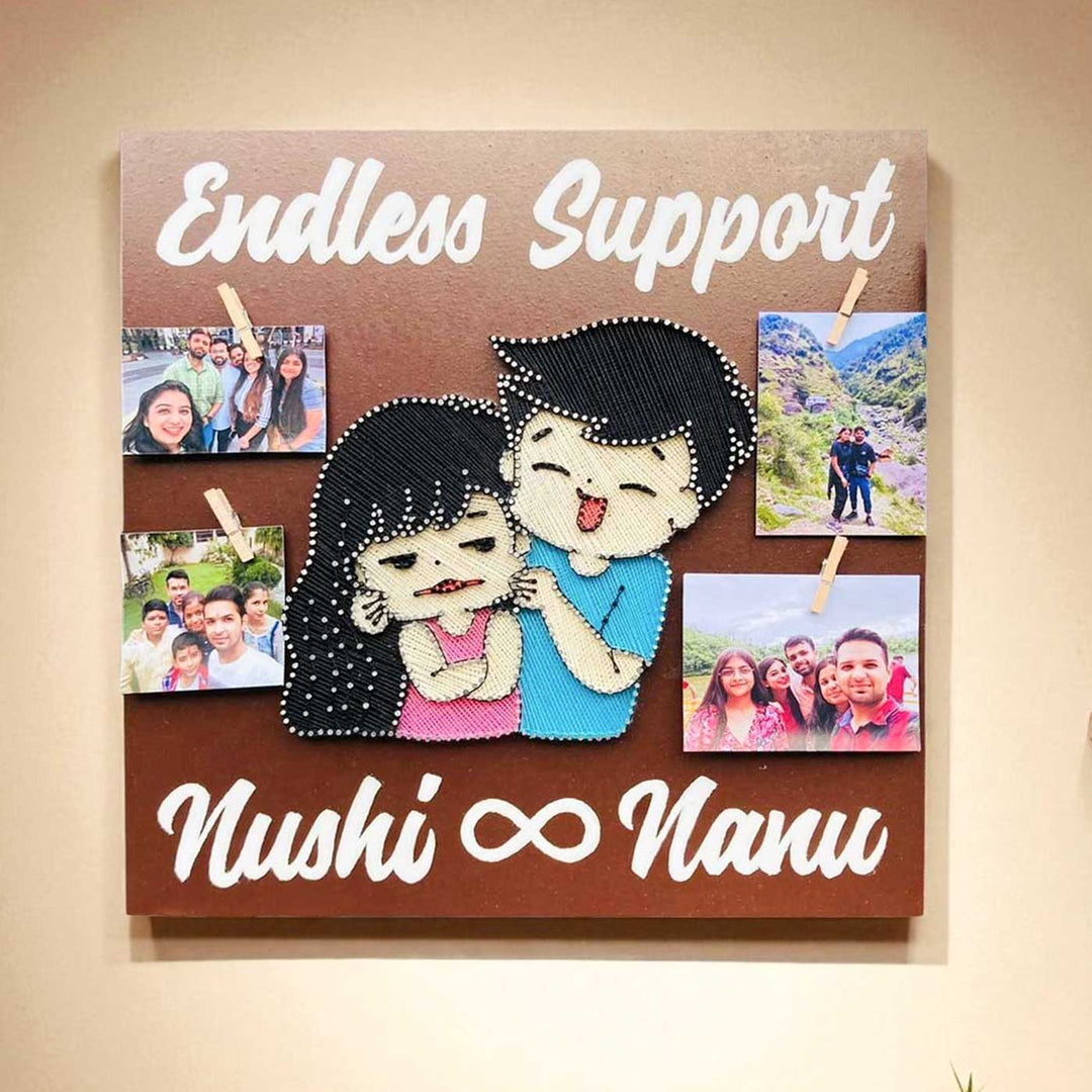 Photo Personalized Handmade String Art Endless Support Design MDF Wood Decorative Plaque