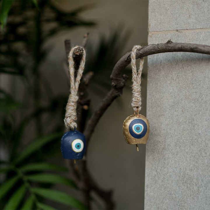 Handmade Guardian Evil Eye Bells Hamper | Includes Small Evil Eye Bell, Seed Card And Outer Box