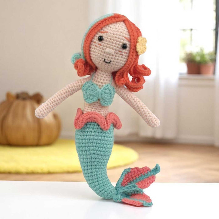 Handmade Crochet Mermaid Toy for Kids
