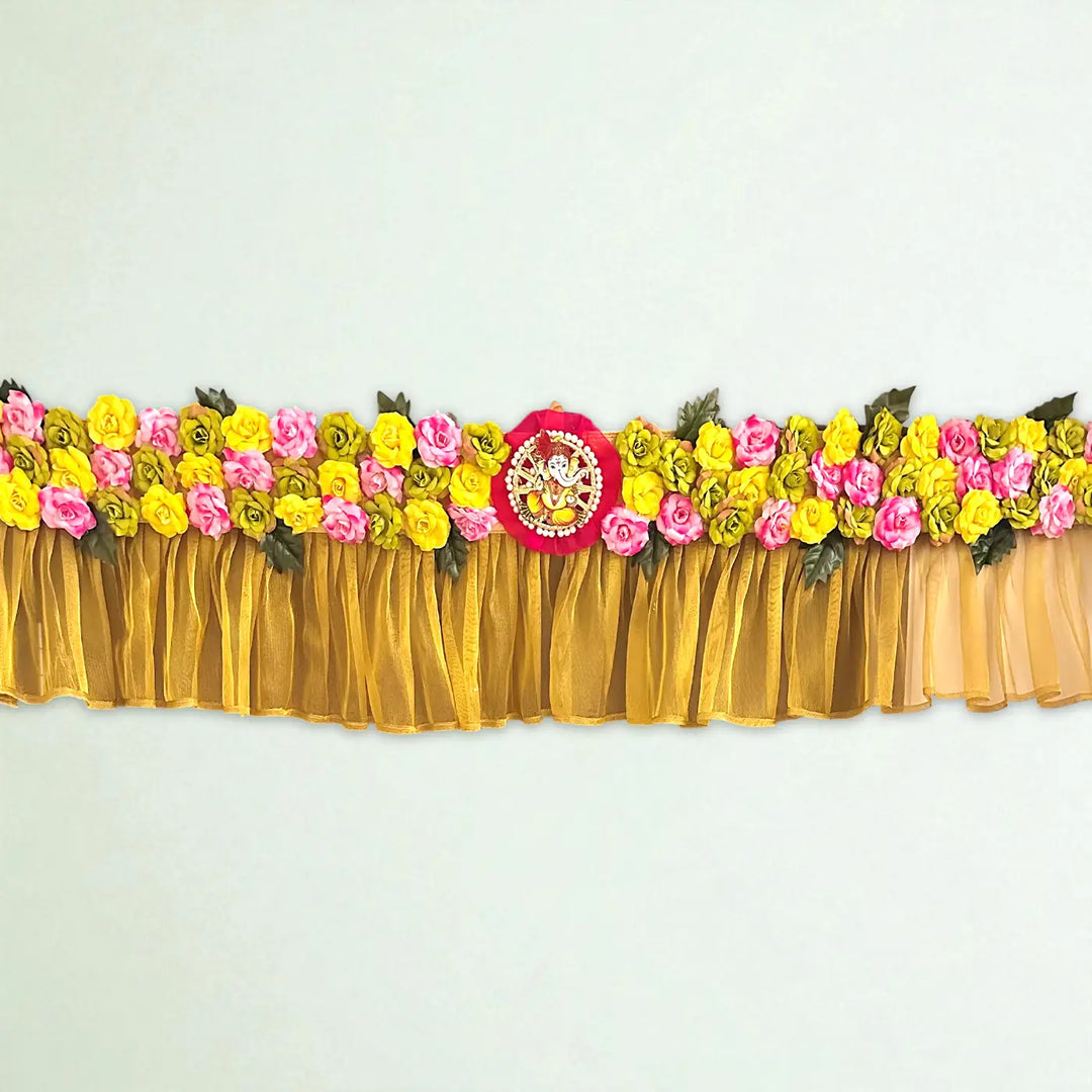 Handmade Multicolor Floral Ganesha Toran