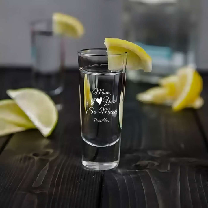 Personalized Engraved Shot Glass For Mothers | Set of 2 | 65 ml