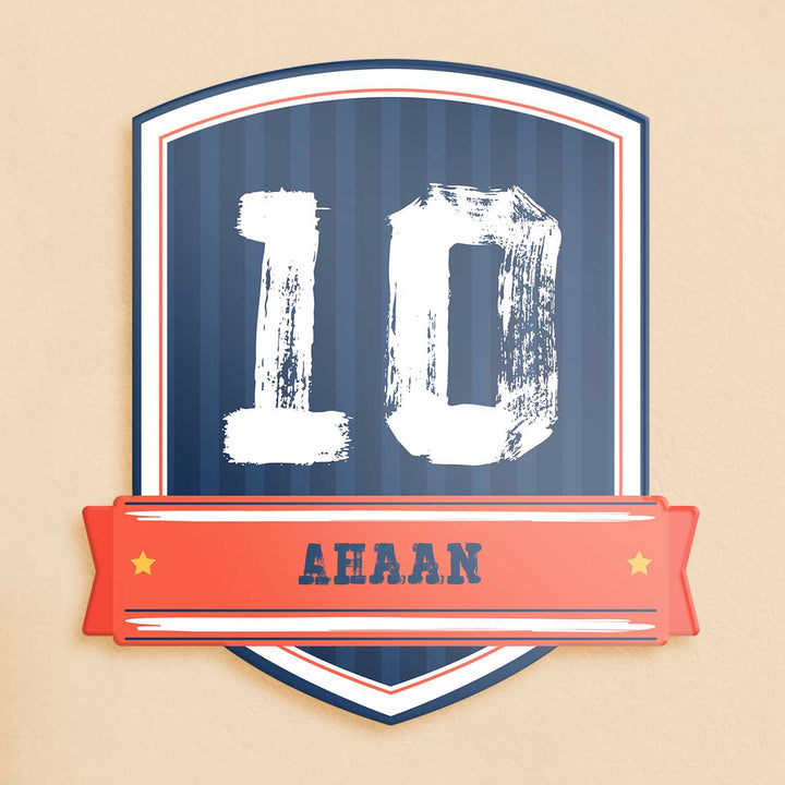 Personalized Jersey Number Theme Acrylic Kids Name Plate