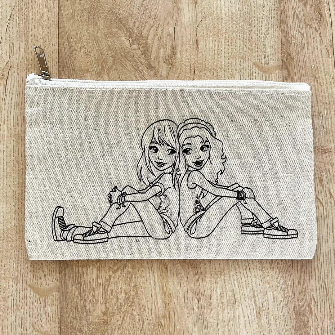 DIY Colour It Yourself Girls Duo Cotton Pouch For Kids