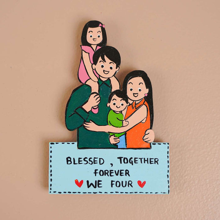 Personalized Family Theme MDF Wood Fridge Magnet