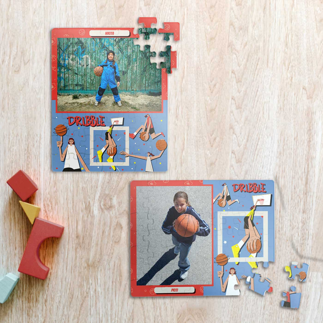 Photo Personalized Basketball Girl Theme Acrylic Puzzle