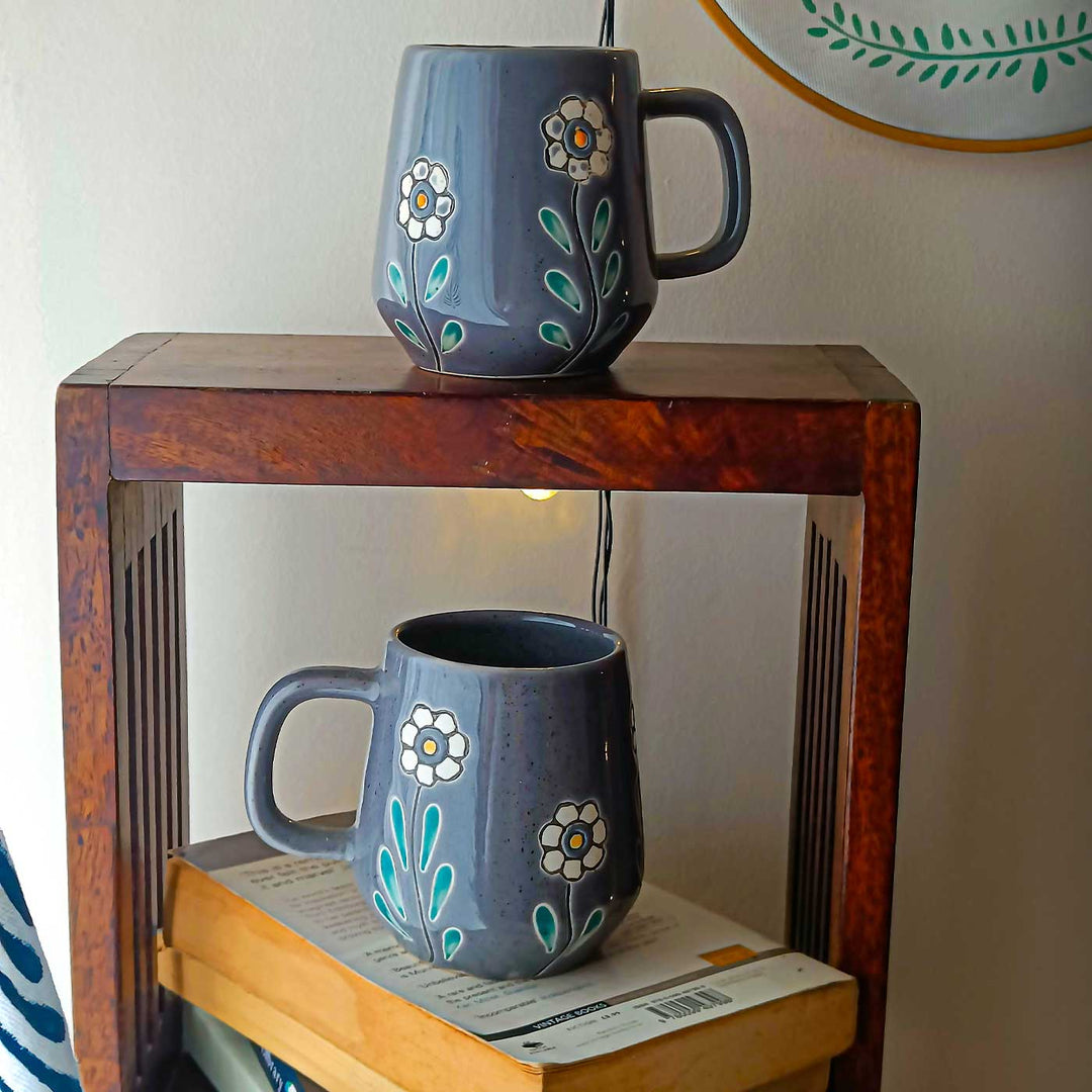 Handmade Glossy Garden Ceramic Mug