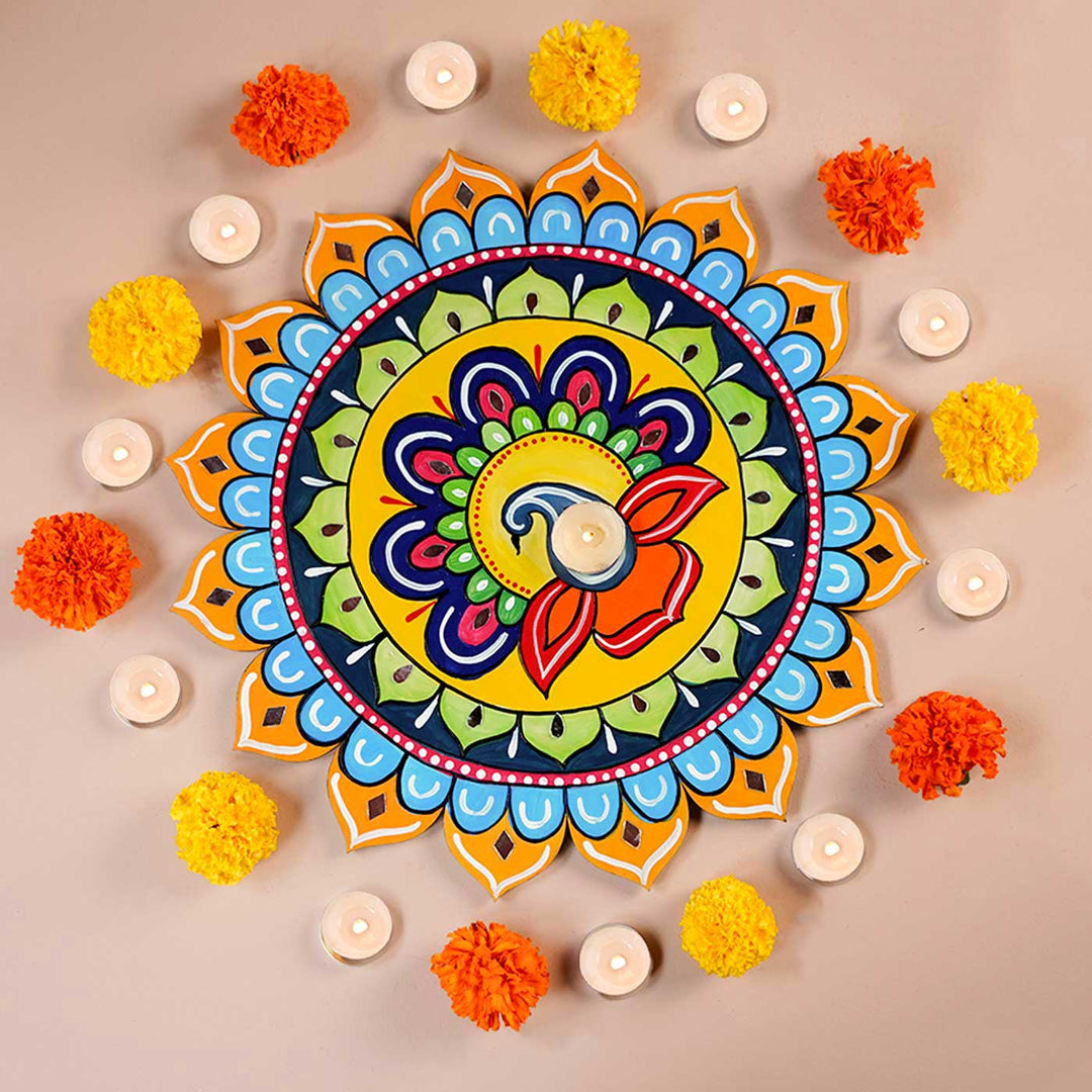 Buy Handmade Placemat Wooden Rangoli Online On Zwende