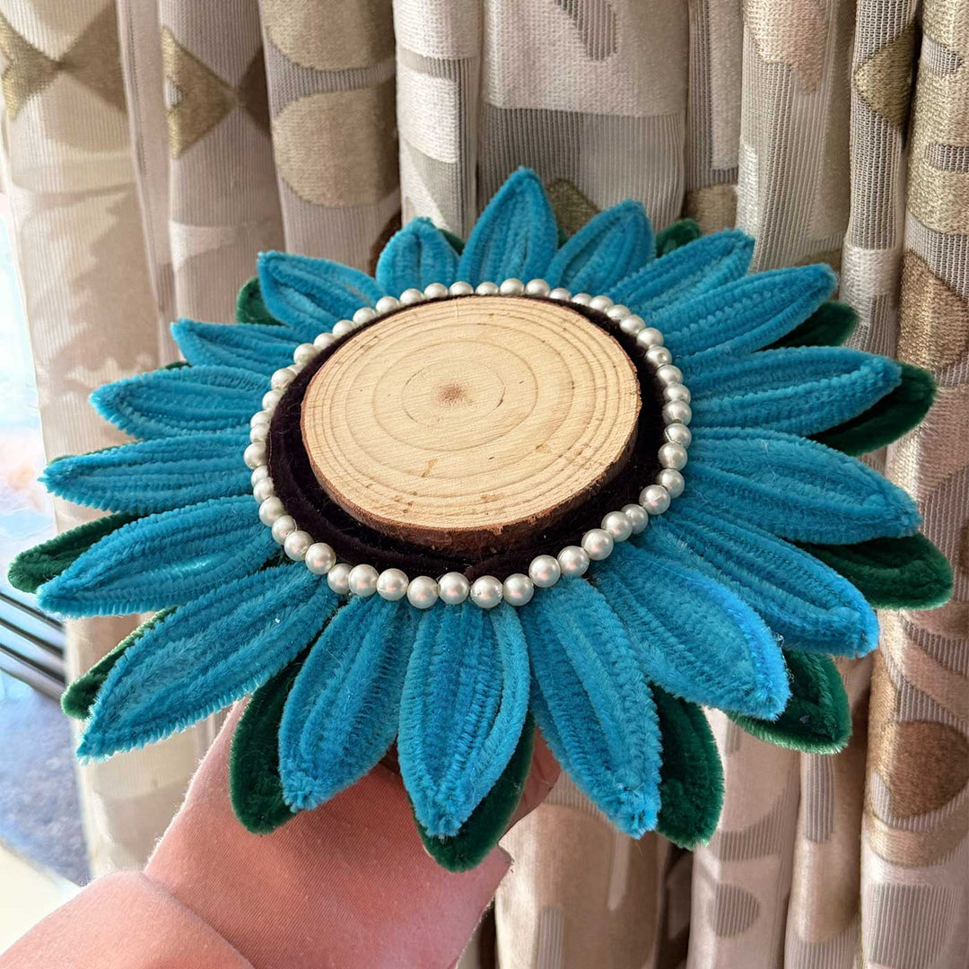 10 Inch | Handcrafted Lotus Pipe Cleaner Pooja Asan For Pooja Room