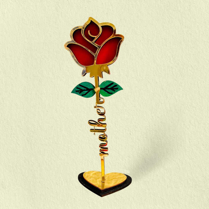 Personalized Handmade Artificial Rose Acrylic Decorative Plaque
