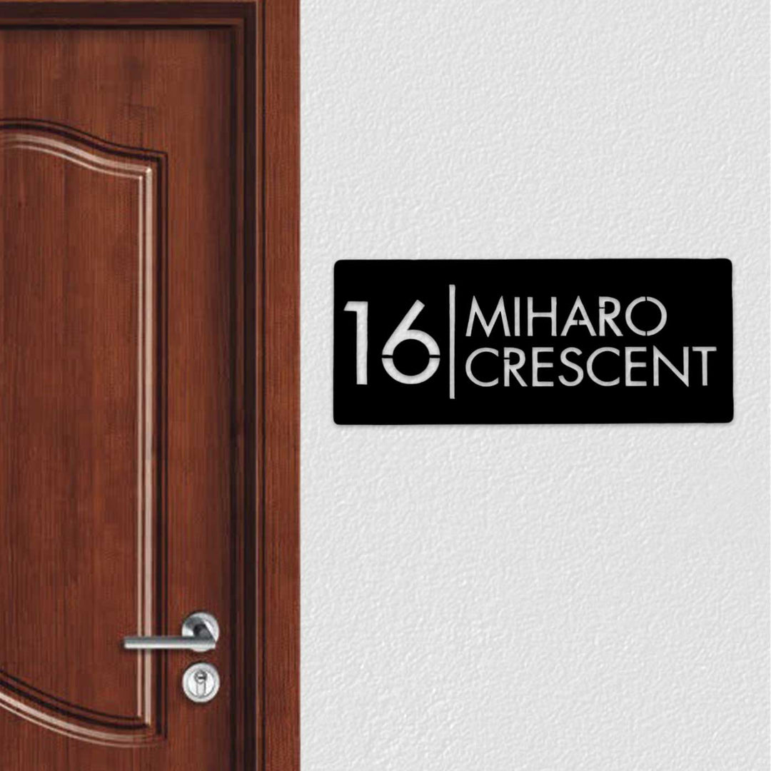 Personalized Weatherproof Rectangle Laser Cut Stainless Steel Name Plate