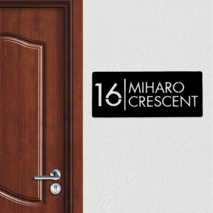Personalized Weatherproof Rectangle Laser Cut Stainless Steel Name Plate